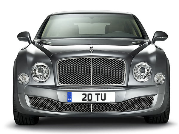 Front view of Bentley Mulsanne Limousine