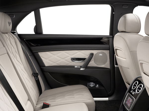 Bentley Flying Spur's comfy leather rear seats