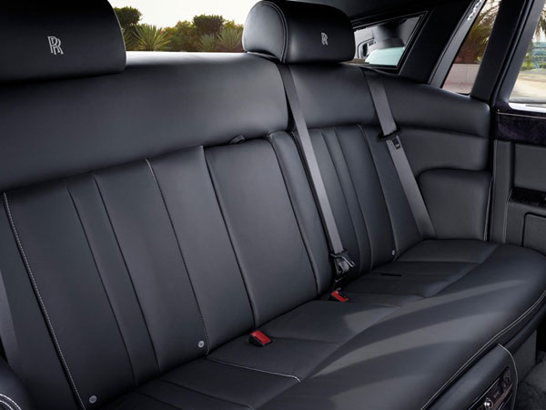 Rolls-Royce Phantom Limo's luxurious leather interior